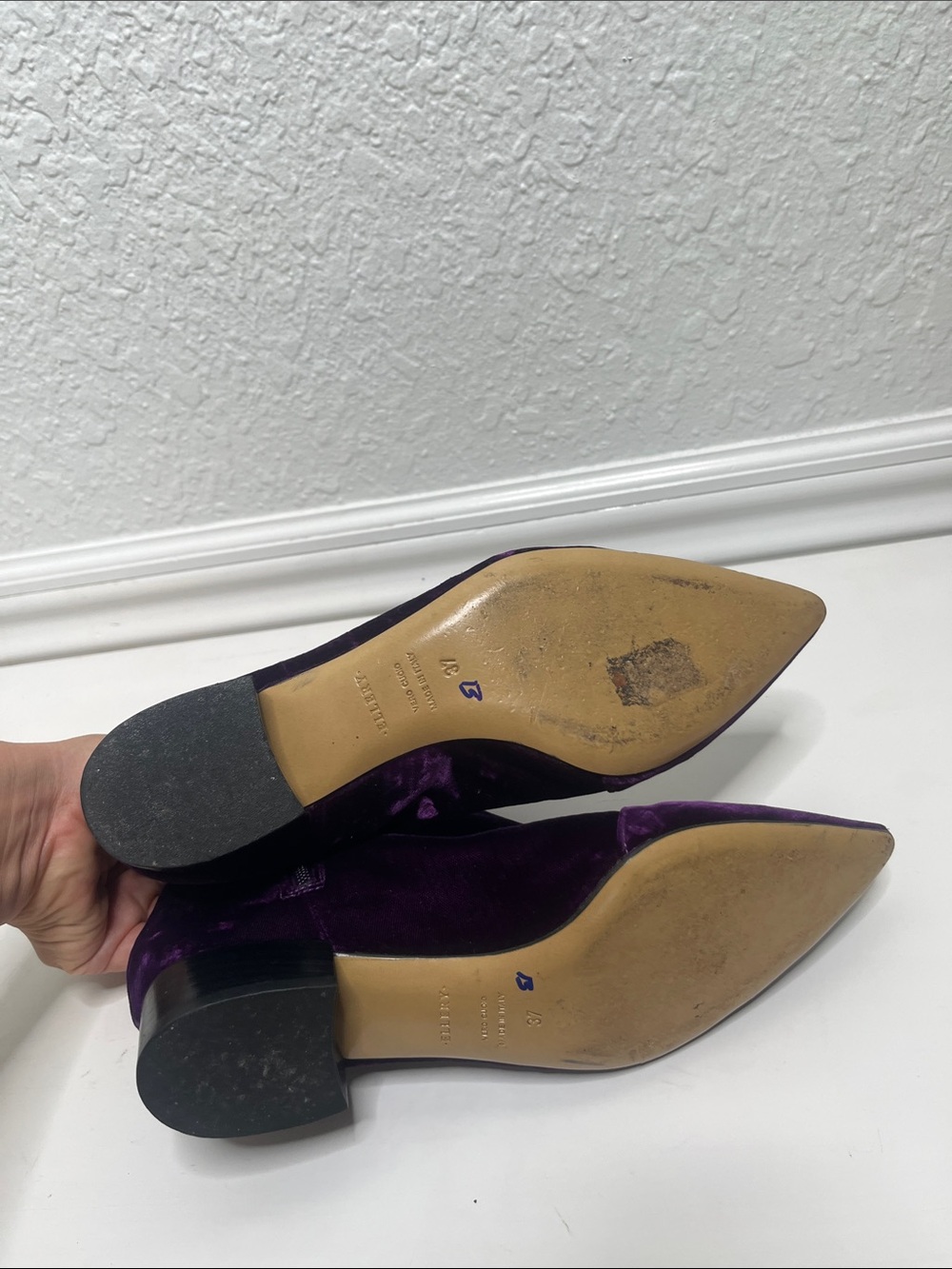 Ellery Corduroy Ankle Boots Purple Sz 37 - Picture 7 of 9